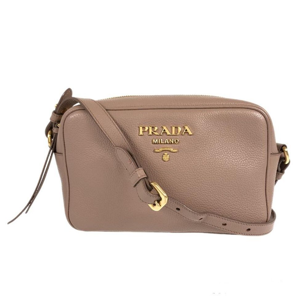 Prada Vitello Phenix Crossbody Graige Cipria Leather Shoulder Bag